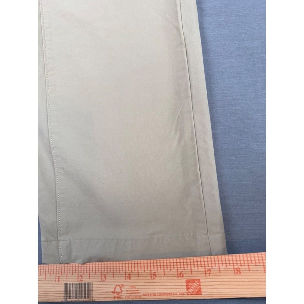 Eddie Bauer Voyager Flex Slim Fit Slim Leg 40x36 Khaki Tan Twill Pant 5 Pkt NWT - Picture 9 of 13